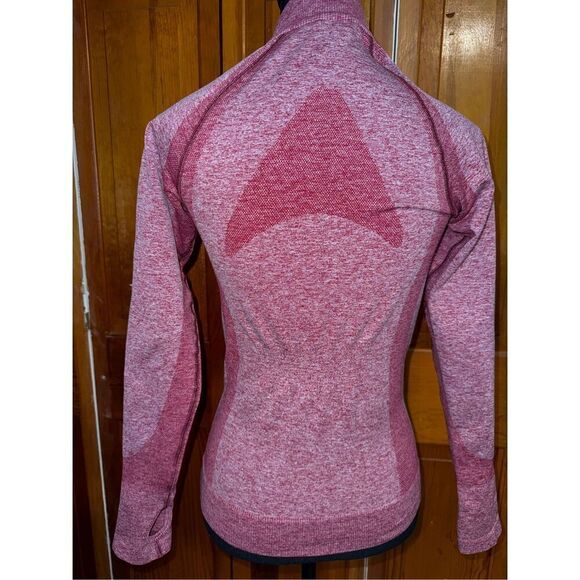 Gymshark Flex Zip Through Jacket in Burgundy Marl Size X-Small - Picture 3 of 7